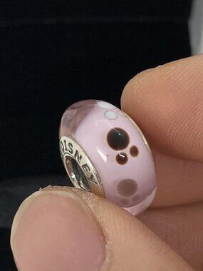👍👍Pandora Disney Parks Pink Minnie Murano Glass Bead Charm